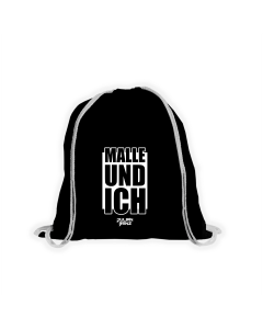 Stoffbeutel "MALLE UND ICH" schwarz