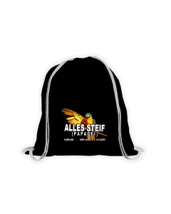 Stoffbeutel "ALLES STEIF" schwarz