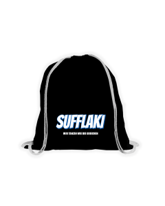 Stoffbeutel "SUFFLAKI" schwarz