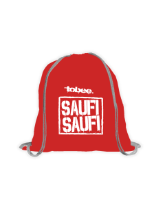 Stoffbeutel "SAUFI SAUFI" rot