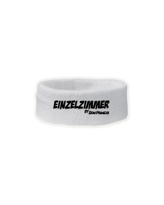 Schweiss-Stirnband "EINZELZIMMER" weiß
