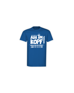 T-Shirt "AUA IM KOPF" blau