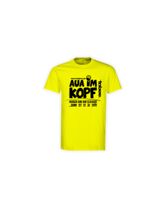 T-Shirt "AUA IM KOPF" gelb