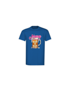 T-Shirt "BIER IS BIER" blau