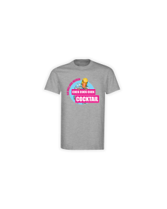 T-Shirt "COCK COCK COCKTAIL" grau