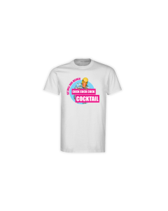 T-Shirt "COCK COCK COCKTAIL" weiß