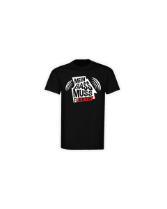 T-Shirt "DER BASS MUSS F****" schwarz