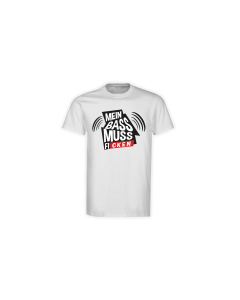 T-Shirt "DER BASS MUSS F****" weiß