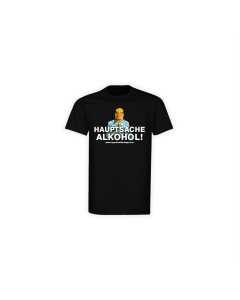 T-Shirt "HAUPTSACHE ALKOHOL" schwarz