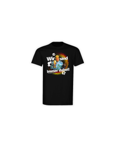 T-Shirt "WIR SIND IMMER DABEI" schwarz