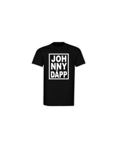 T-Shirt „JOH NNY DÄPP” schwarz