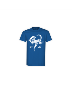 T-Shirt "MIT DEM HERZEN AUF MALLE" blau