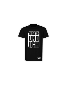 T-Shirt "MALLE UND ICH" schwarz