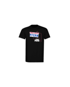 T-Shirt "UNBEKANNTES PFERD" schwarz