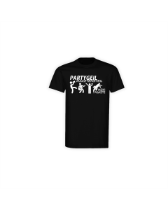 T-Shirt "PARTYGEIL" schwarz
