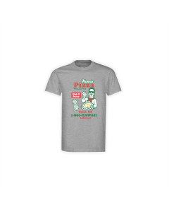 T-Shirt "PIZZA HAWAII" grau