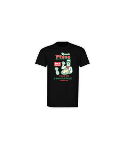 T-Shirt "PIZZA HAWAII" schwarz