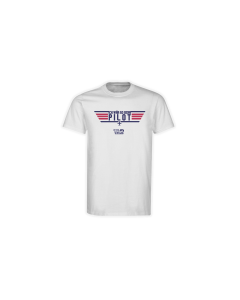 T-Shirt "ICH WÄR SO GERN PILOT" weiß