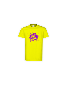 T-Shirt "DIE PARTY SIND WIR" gelb