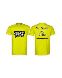 T-Shirt "NE' SÄULE UND 10 BIER" gelb