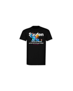 T-Shirt "SAUFEN IST BEI MIR PFLICHT" schwarz