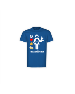 T-Shirt "THEKENMÄDCHEN" blau