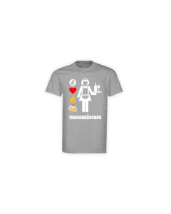 T-Shirt "THEKENMÄDCHEN" grau