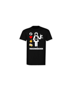 T-Shirt "THEKENMÄDCHEN" schwarz