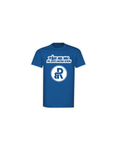 T-Shirt "TRINK MAL WAS" blau