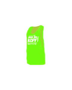 Tanktop "AUA IM KOPF" neongrün