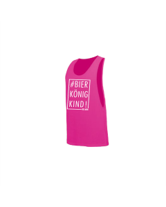Tanktop "#BIERKÖNIGKIND!" neonpink