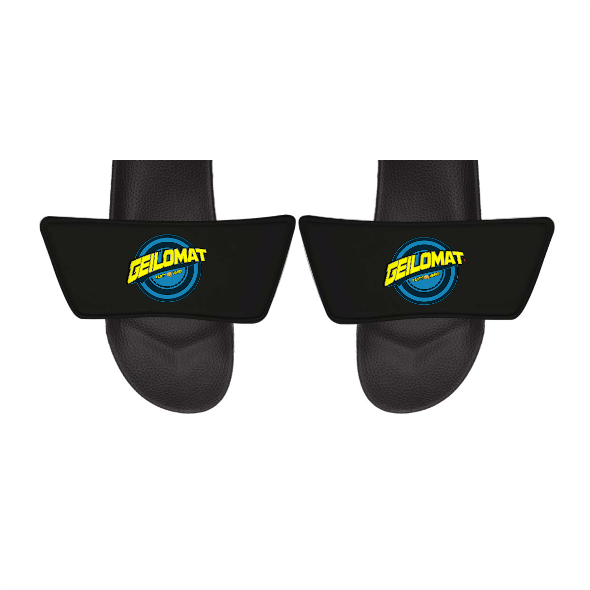Badelatschen "GEILOMAT Logo" (bunt) schwarz