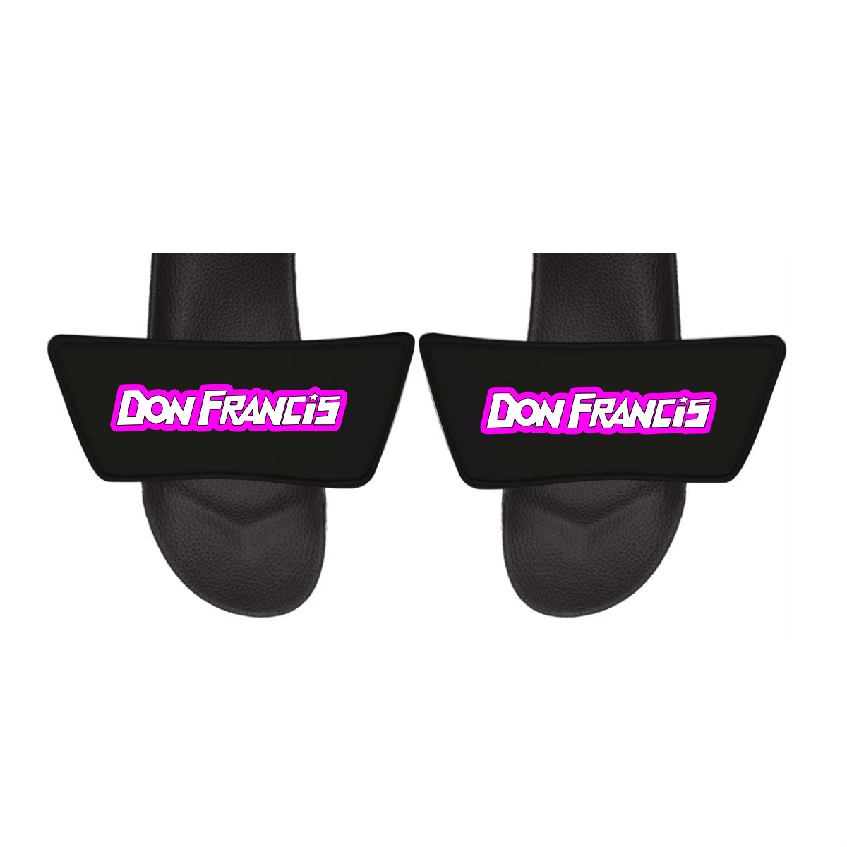 Badelatschen "DON FRANCIS Logo" schwarz