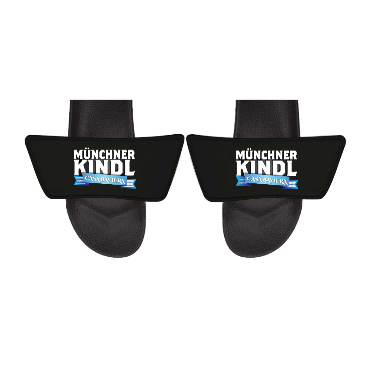 Badelatschen "MÜNCHNER KINDL Logo" schwarz
