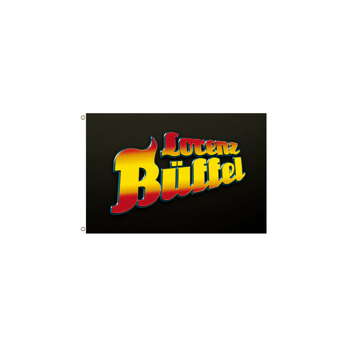 Fahne "LORENZ BÜFFEL Logo" schwarz