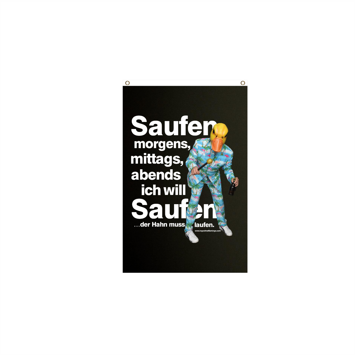 Fahne "SAUFEN" schwarz