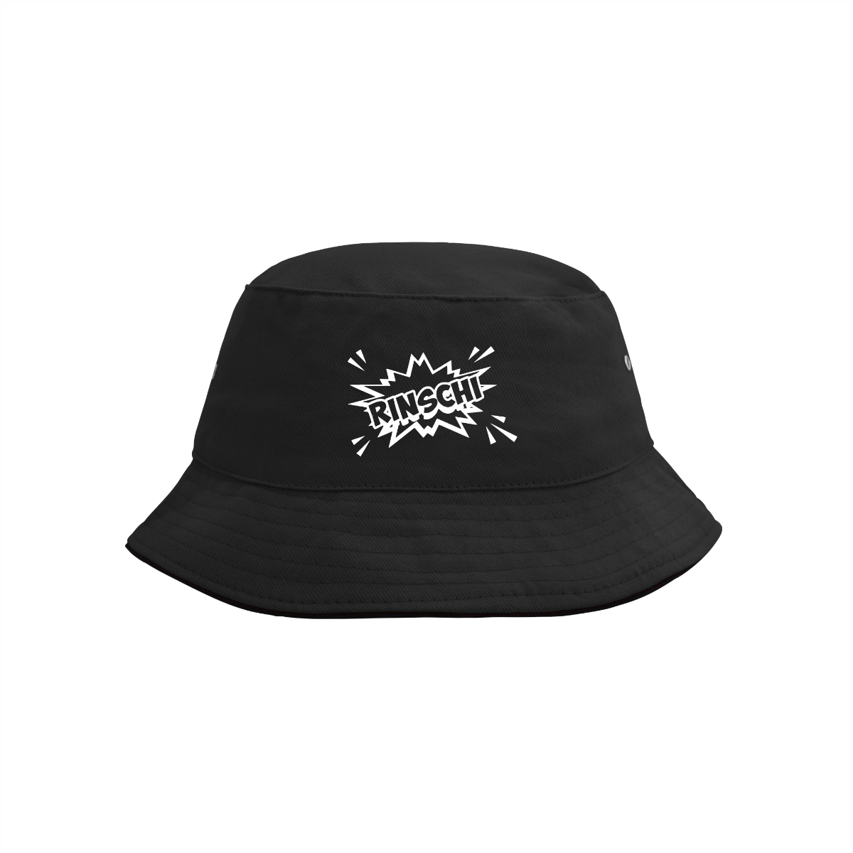 Fischerhut "RINSCHI Logo" schwarz