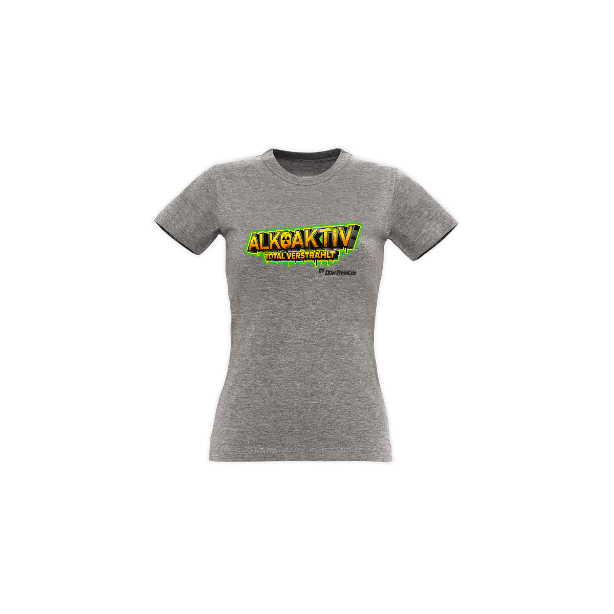 Girly-Shirt "ALKOAKTIV" grau