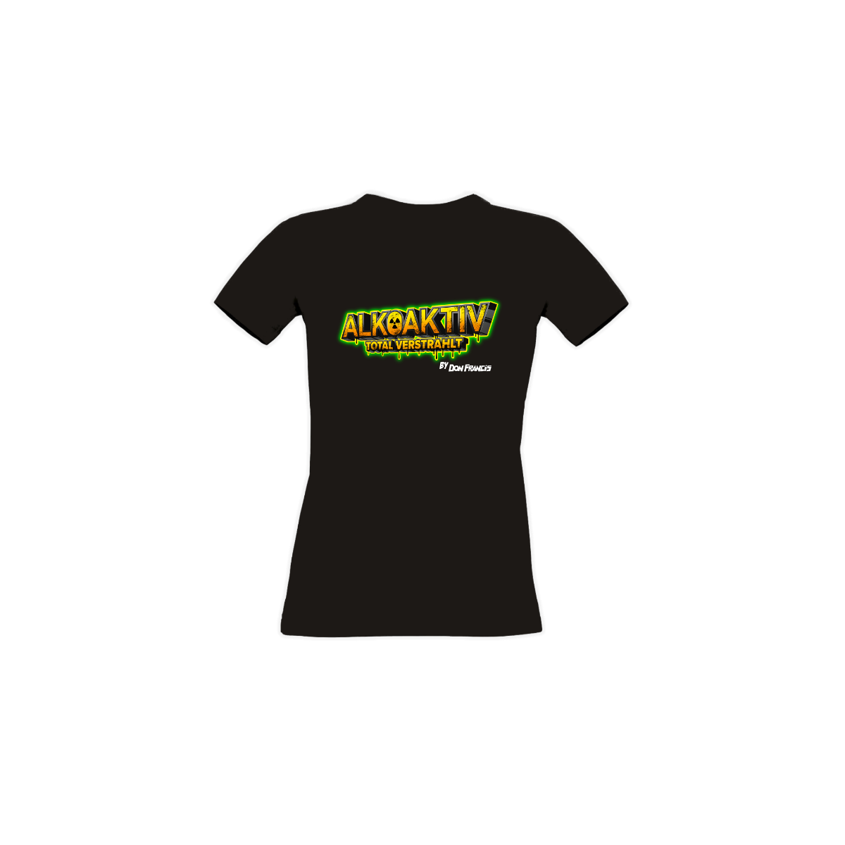 Girly-Shirt "ALKOAKTIV" schwarz