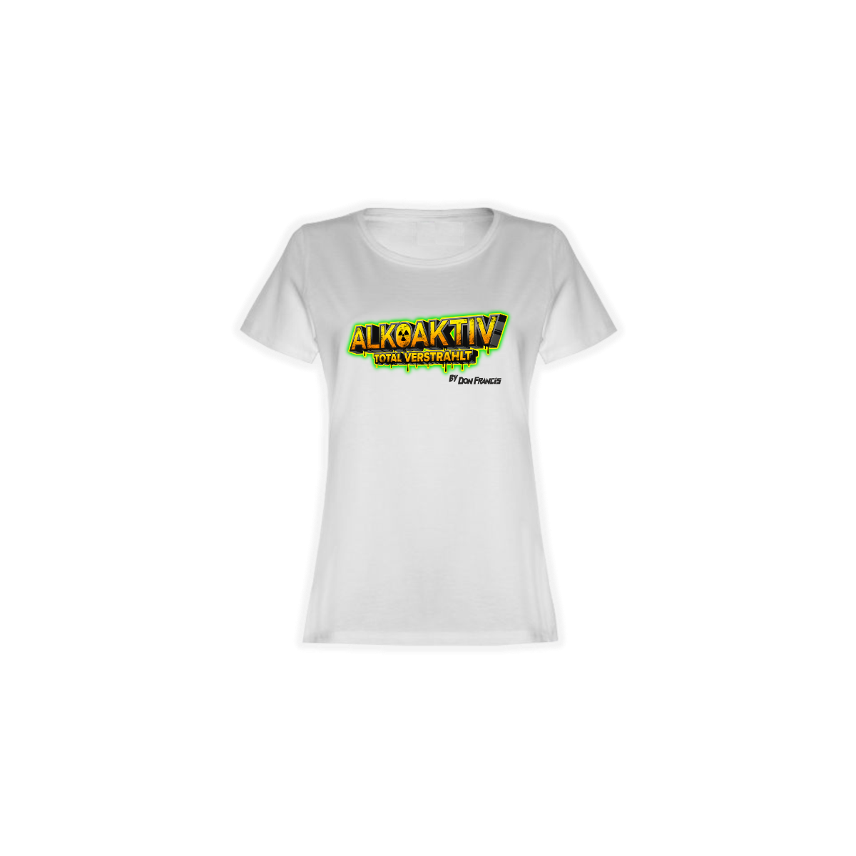 Girly-Shirt "ALKOAKTIV" weiss