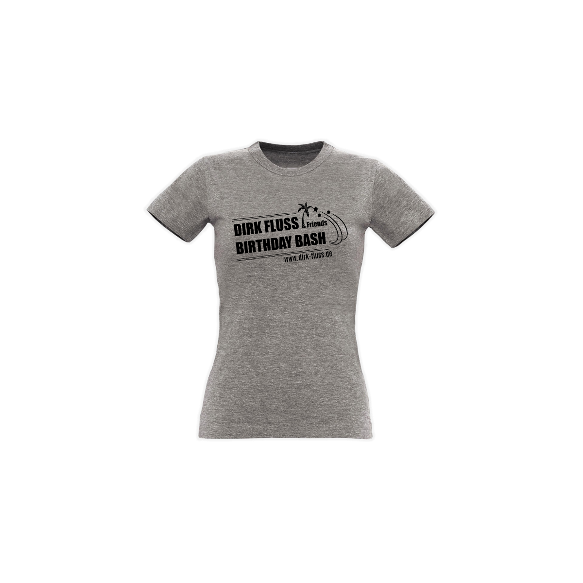 Girly-Shirt "BIRTHDAY BASH" grau