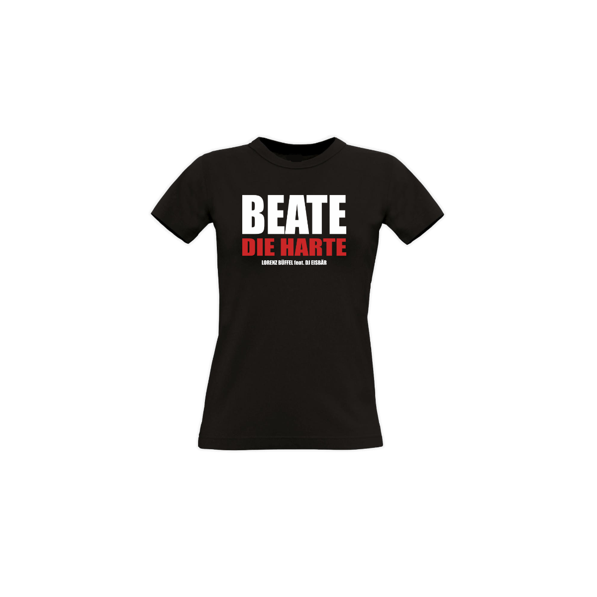 Girly-Shirt „BEATE DIE HARTE” schwarz