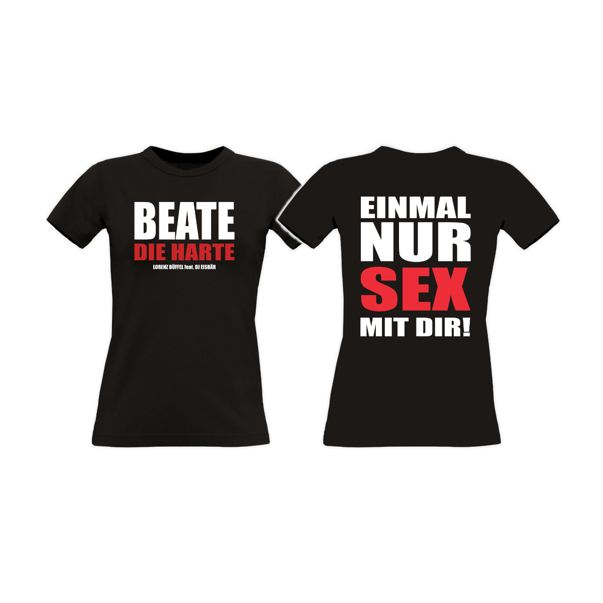 Girly-Shirt „BEATE DIE HARTE” schwarz
