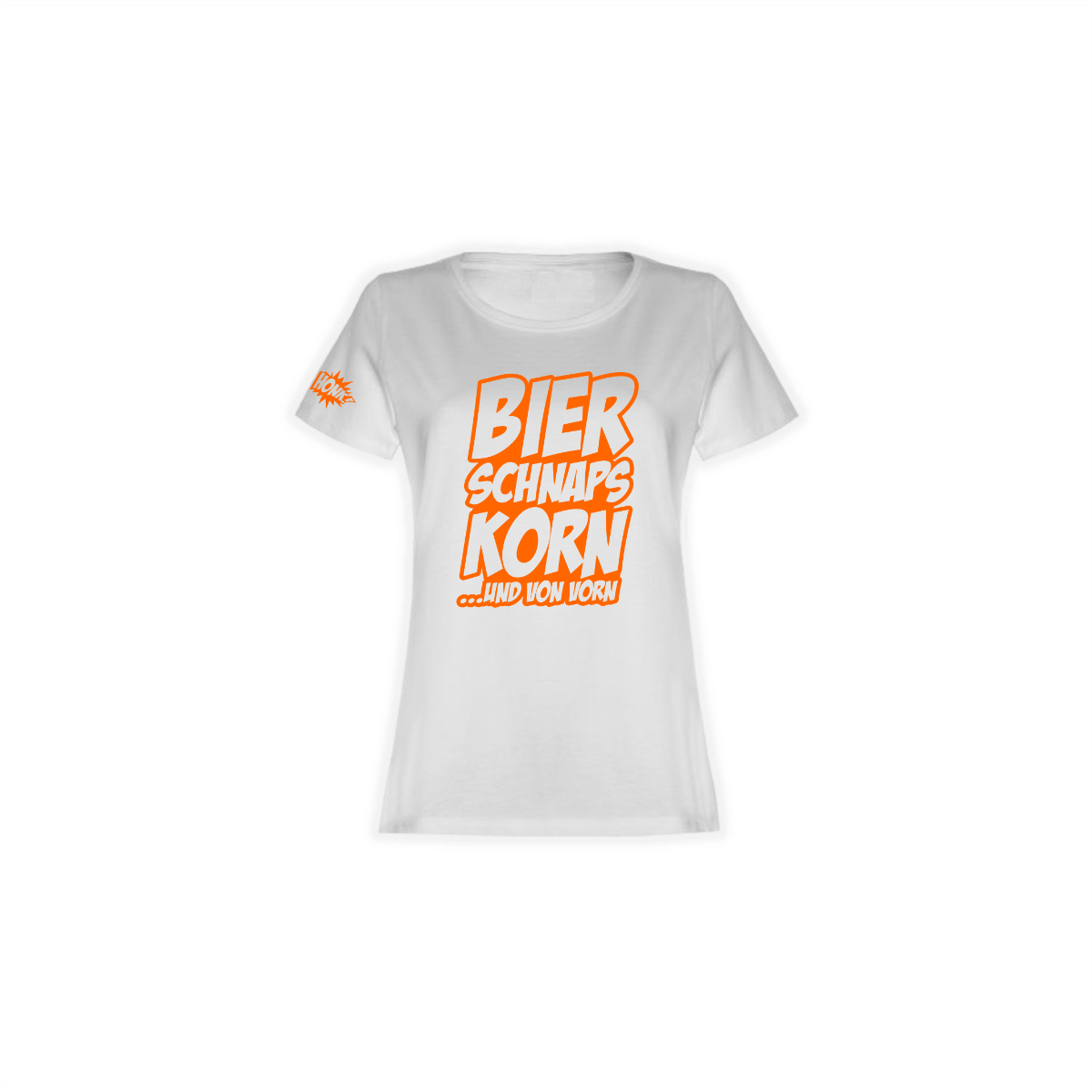 Girly-Shirt "BIER SCHNAPS KORN" weiß