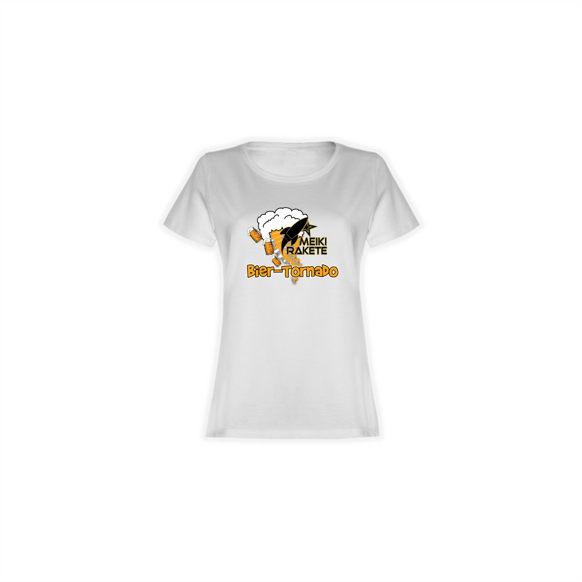 Girly-Shirt "BIER-TORNAD" weiß