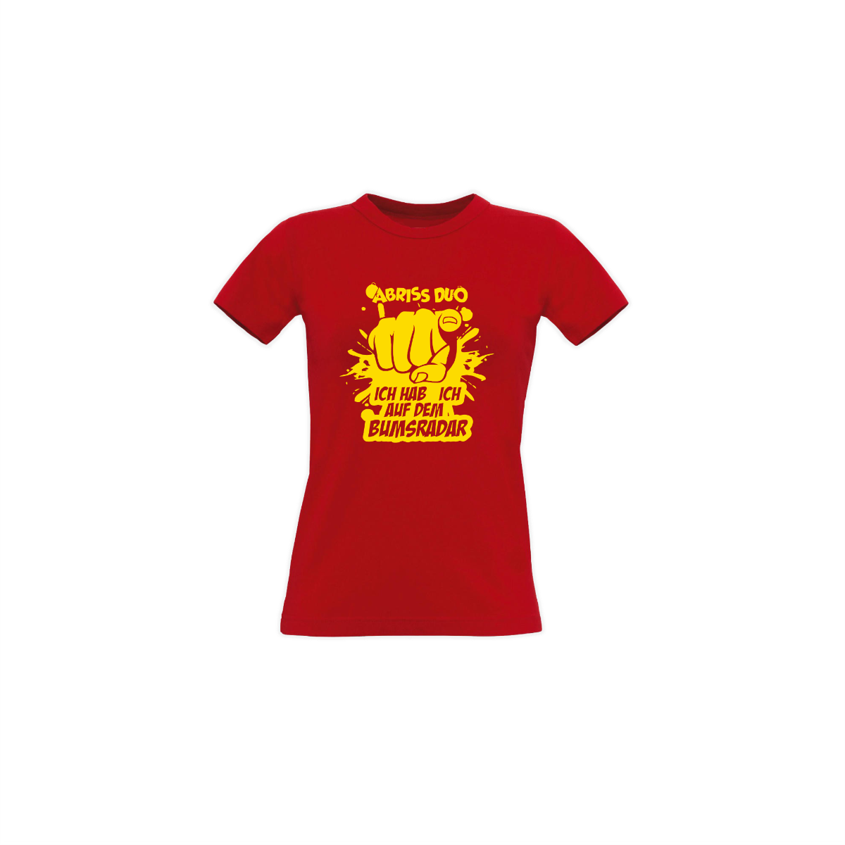 Girly-Shirt "BUMSRADAR" rot