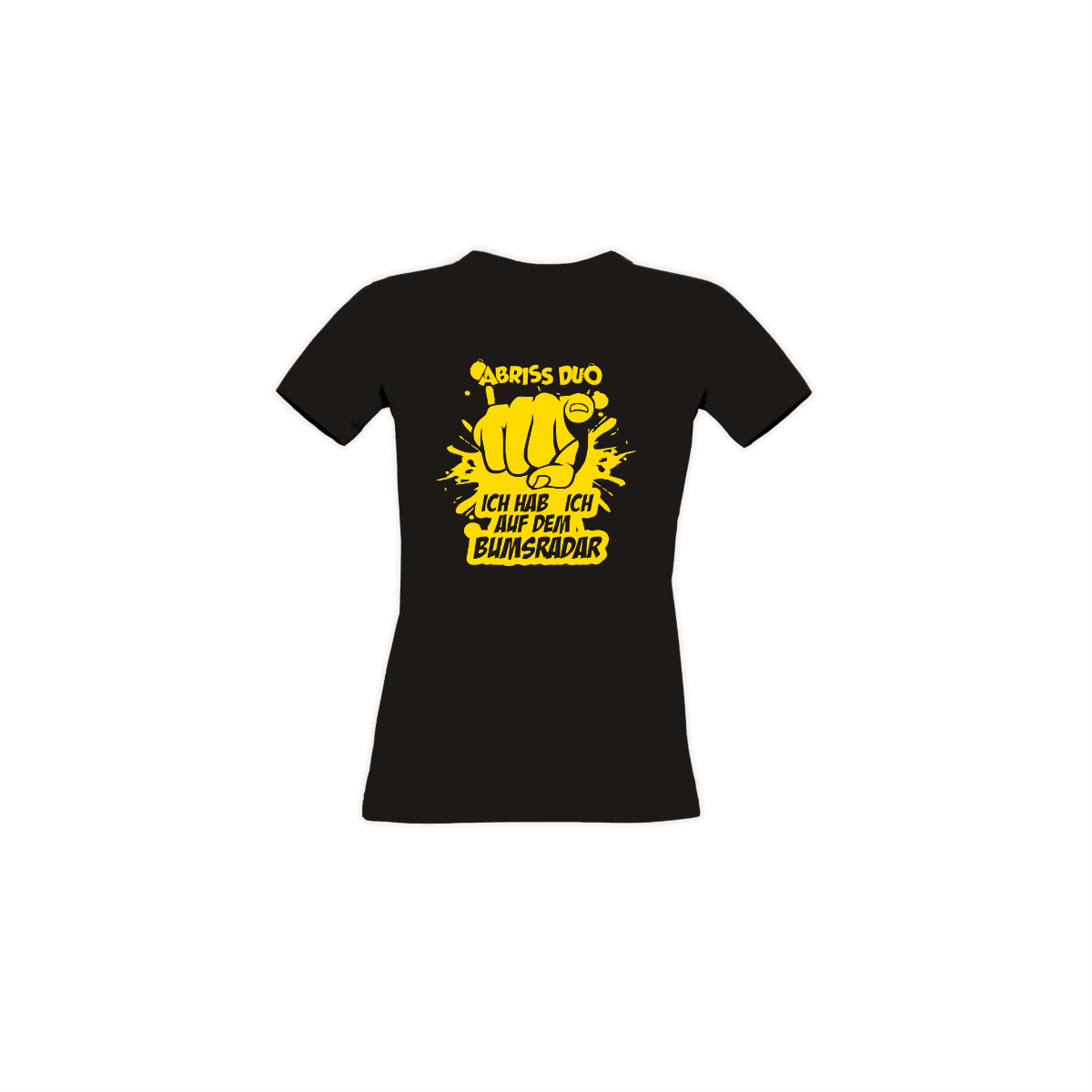 Girly-Shirt "BUMSRADAR" schwarz