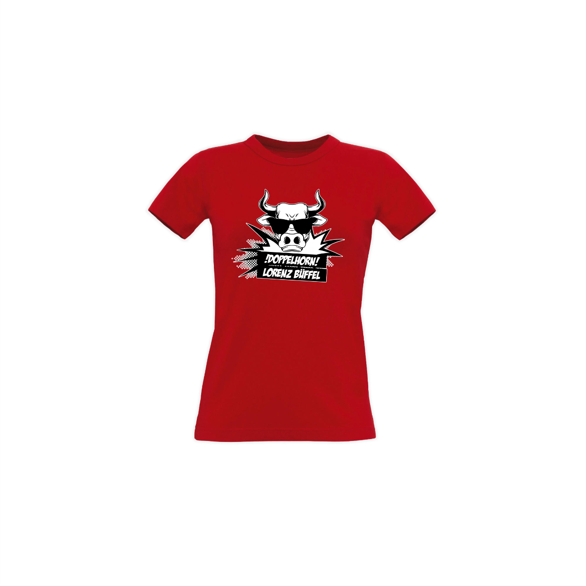 Girly-Shirt "DOPPELHORN" rot
