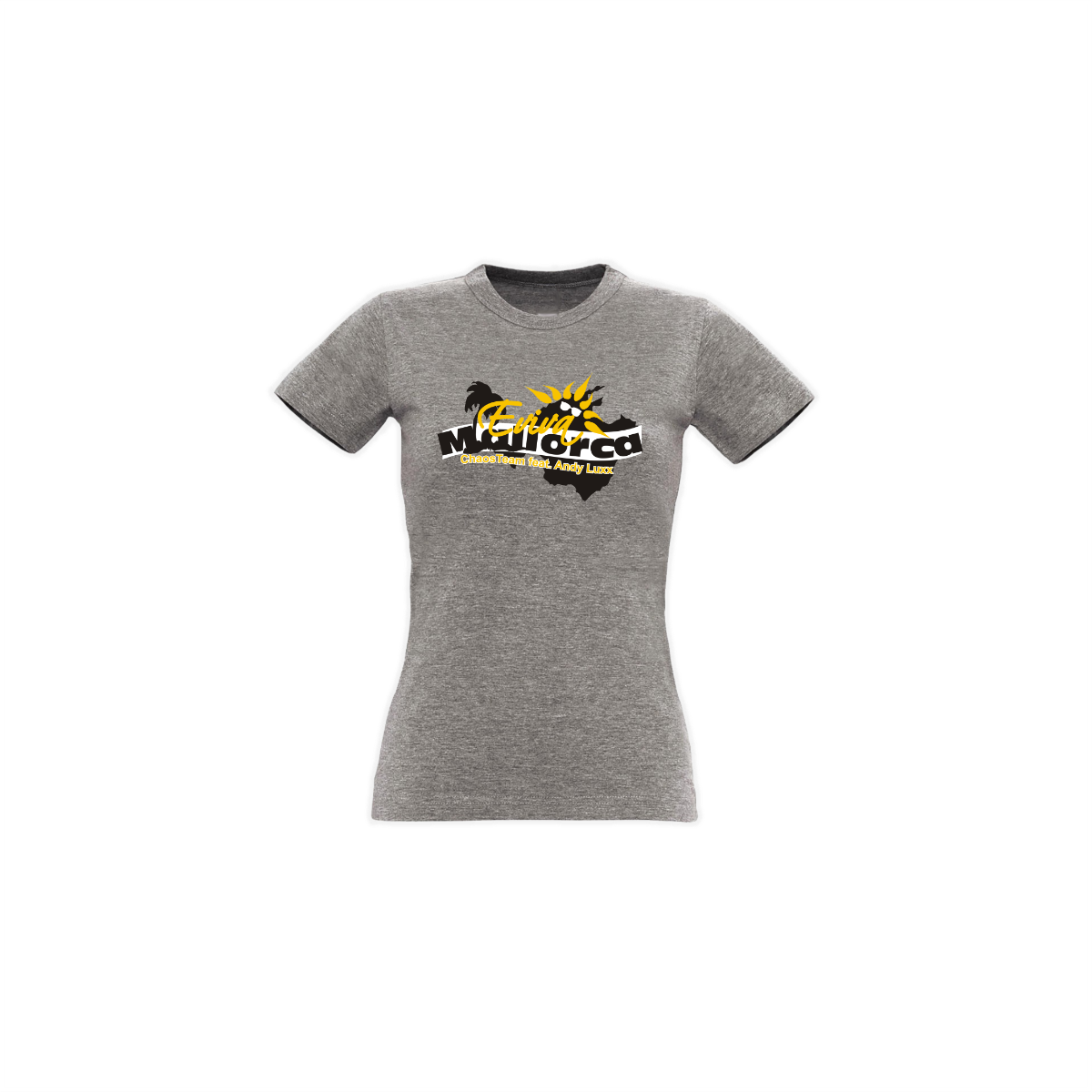 Girly-Shirt "EVIVA MALLORCA" grau