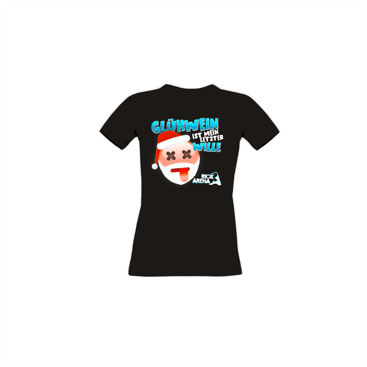 Girly-Shirt "GLÜHWEIN IST MEIN LETZTER WILLE" schwarz
